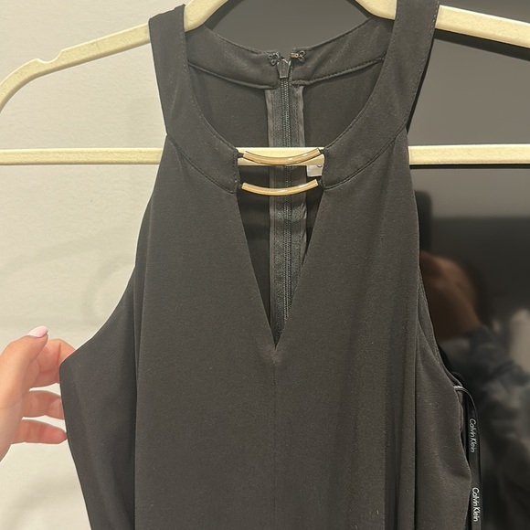 Calvin Klein Black Jumpsuit with Gold Hardware - Picture 4 of 5